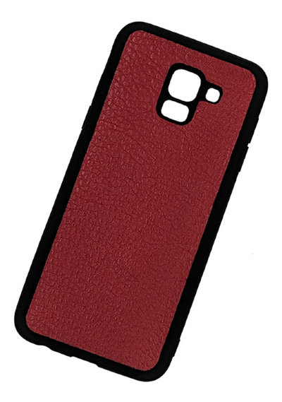 ТПУ накладка для Samsung J600 Galaxy J6 2018 &quot;Cover Flotar&quot; (с вставкой из натуральной кожи) — eCase