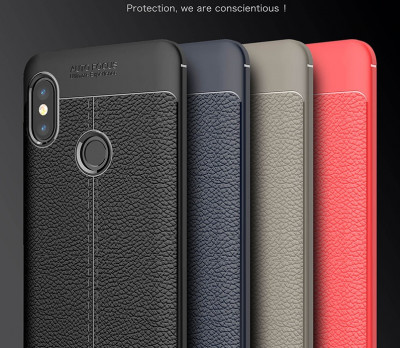 ТПУ накладка Leather для Xiaomi Redmi Note 5 Pro — eCase
