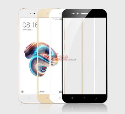 Захисне скло для Xiaomi Mi5X (Tempered Glass Frame 2,5 D) з рамкою — eCase