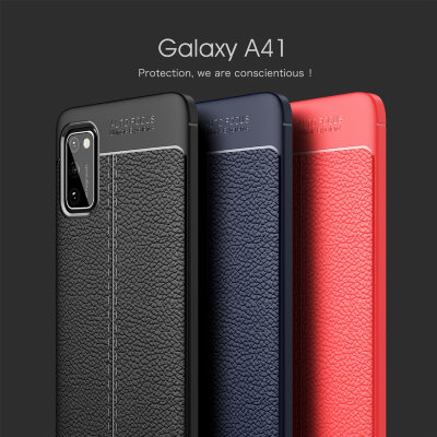 ТПУ накладка Leather для Samsung Galaxy A41 — eCase