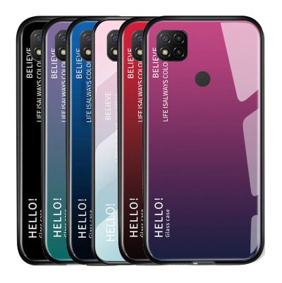 Накладка TPU + Glass Colorful для Xiaomi Redmi 9C — eCase