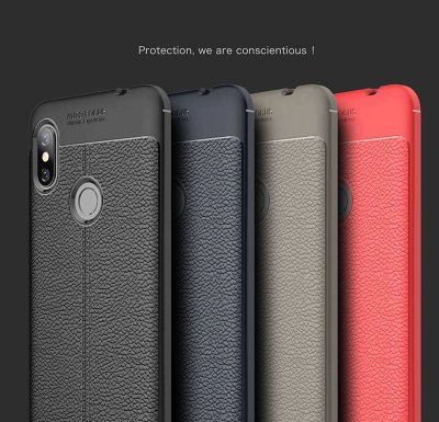 ТПУ накладка Leather для Xiaomi Redmi Note 6 — eCase