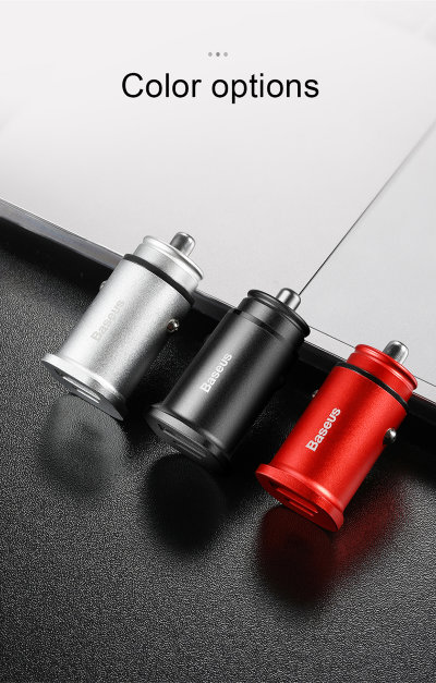 Автомобільний зарядний пристрій Baseus Square Metal USB + Type-C (PD 3.0 QC 4.0+ 30W) — eCase