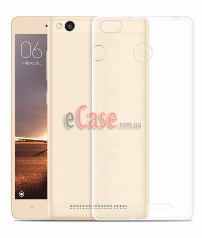 Прозрачная ТПУ накладка для Xiaomi Redmi 3S (Crystal Clear) фото 1 — eCase