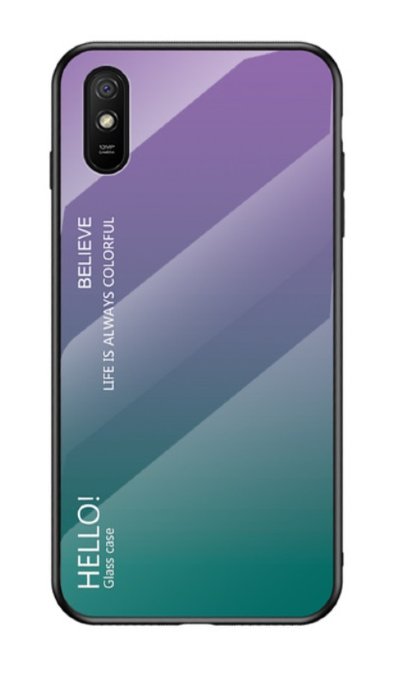 Накладка TPU + Glass Colorful для Xiaomi Redmi 9A — eCase