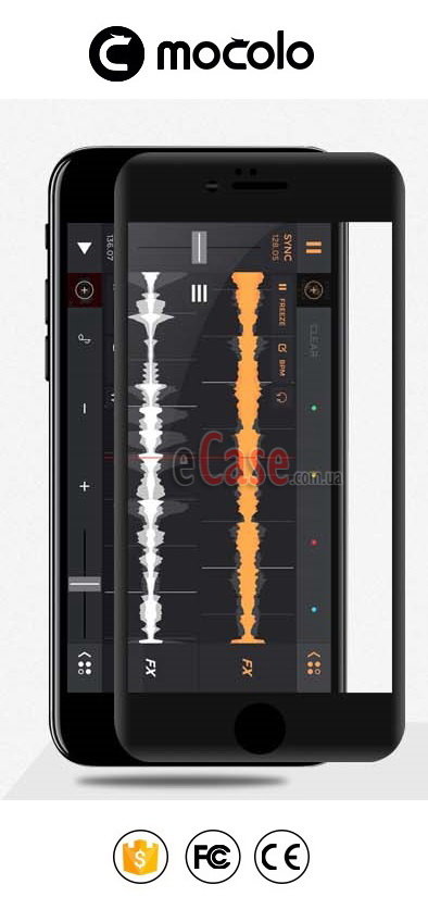 Защитное стекло MOCOLO Premium 3D (с рамкой) для iPhone 8 Plus фото 1 — eCase