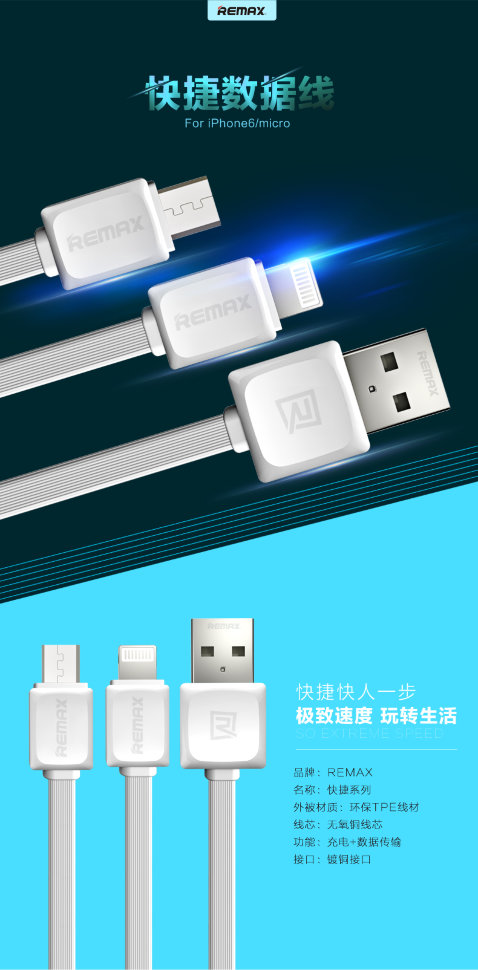 USB кабель REMAX Fast Data (micro USB) фото 1 — eCase