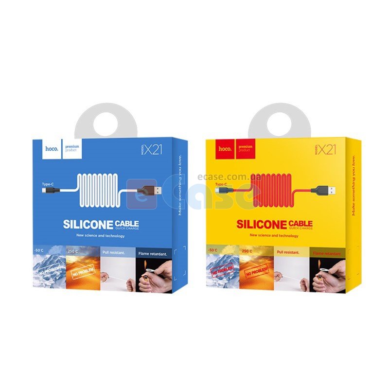 USB кабель HOCO X21 Silicone (Type-C) фото 1 — eCase