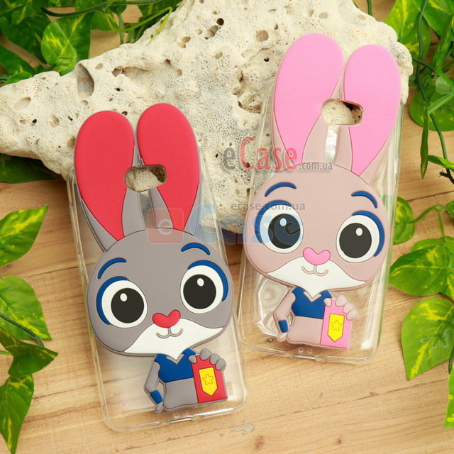 ТПУ чохол Rabbit для Huawei Y3 2018 (Рожевий) фото 1 — eCase