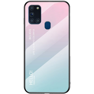 Накладка TPU + Glass Colorful для Samsung Galaxy A21s A217F — eCase