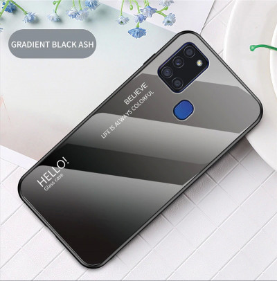 Накладка TPU + Glass Colorful для Samsung Galaxy A21s A217F — eCase