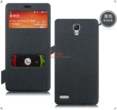 Чохол (книжка) Pudini Goldsand для Xiaomi Redmi Note (з віконцем) — eCase