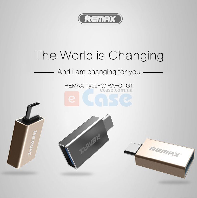 Перехідник Remax Adapter RA-OTG1 (OTG to Type-C) фото 1 — eCase