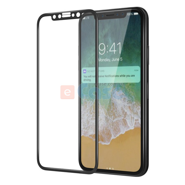 Защитное стекло 4D Full-screen с цветной рамкой для iPhone Xs Max фото 1 — eCase