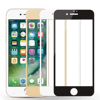 Защитное стекло 5D (на весь экран) с цветной рамкой для iPhone 6 / 6S — eCase