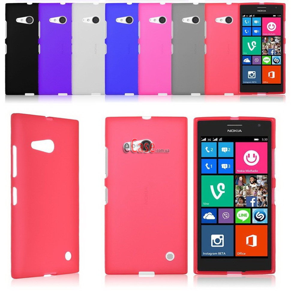 TPU накладка для Nokia Lumia 730 (матовый, однотонный) фото 1 — eCase