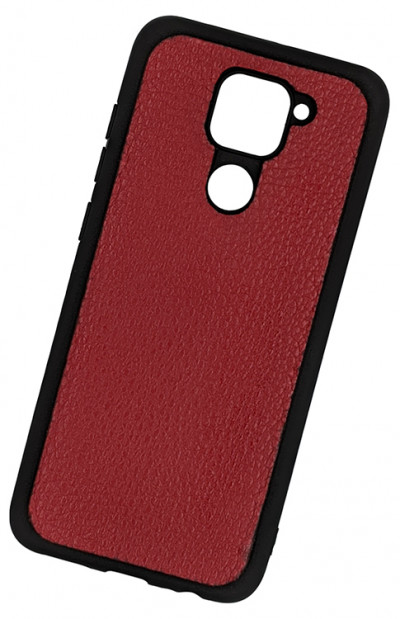 ТПУ чохол для Xiaomi Redmi Note 9 "Cover Flotar" (зі вставкою з натуральної шкіри) — eCase